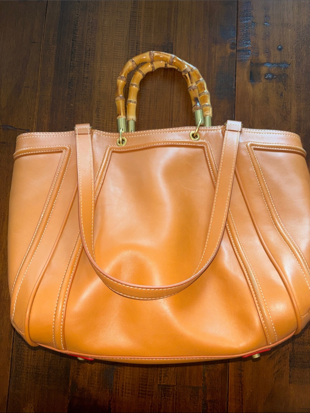 J. McLaughlin Camel Leather Handbag